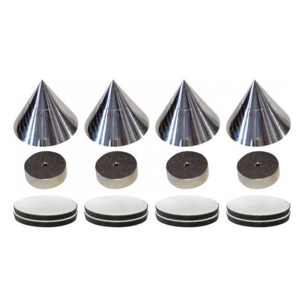 Pointes de haut-parleur chrome