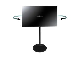 Vebos Pied TV pivotant noir