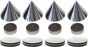 Produit Pointes de haut-parleur chrome