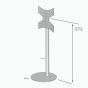 Vebos Pied TV pivotant noir
