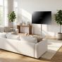 Pied TV Vebos acier inoxydable