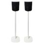 Pied d'enceinte Vebos avec Bluesound Pulse M blanc couple