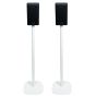 Pied d'enceinte Vebos avec Canton Smart Soundbox 3 blanc couple