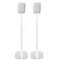 Lot de deux pieds d'enceinte Vebos avec Google Nest Audio blanc couple
