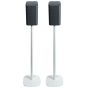 Lot de deux pieds d'enceinte Vebos avec Philips Fidelio TAFS1 blanc couple