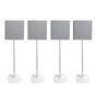Lot de deux pieds d'enceinte Vebos avec Sony BRAVIA Theatre Quad blanc couple (4 pièces)