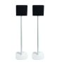 Lot de deux pieds d'enceinte Vebos avec Teufel One S blanc couple