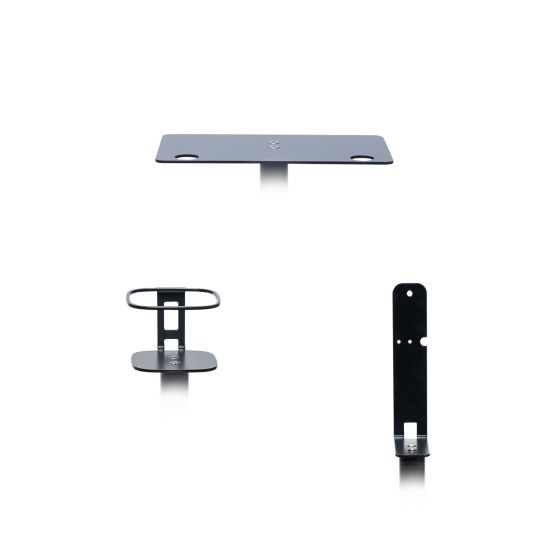 Vebos speaker stand bracket for the Amazon Echo Studio in color black.