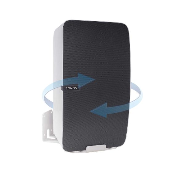 Support mural Vebos pour Sonos Play 5 Gen 2 tournant blanc - vertical
