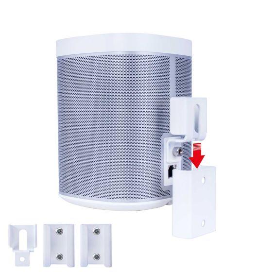 Vue latérale du support mural Vebos pour Sonos Play 1 portable
