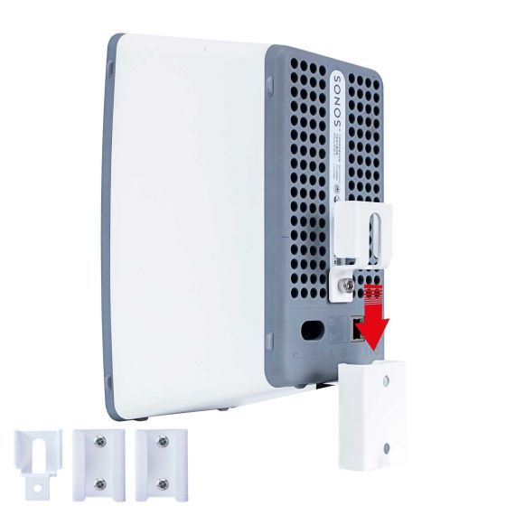 Vue latérale du support mural Vebos pour Sonos Play 3 portable