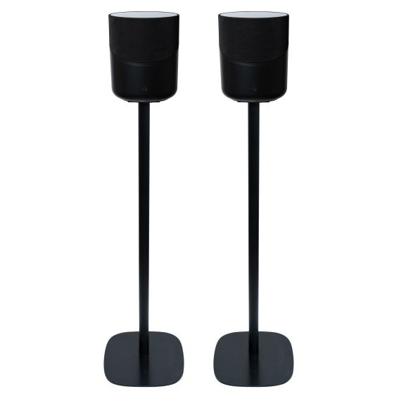 Pied d'enceinte Vebos avec Bluesound Pulse M noir couple