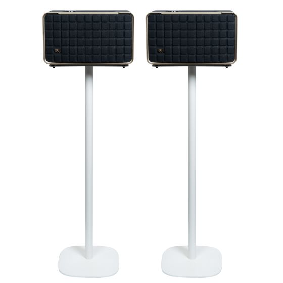 Pied d'enceinte Vebos avec JBL Authentics 300 blanc couple