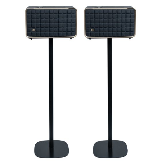 Pied d'enceinte Vebos avec JBL Authentics 300 noir couple