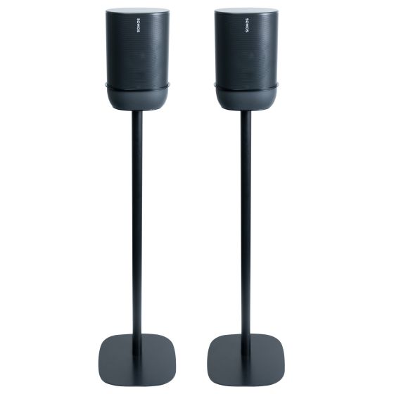 Lot de deux pieds d'enceinte Vebos avec Sonos Move noir couple
