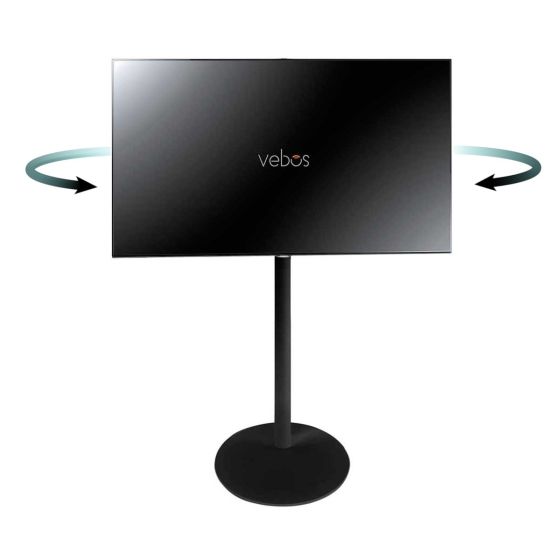 Vebos Pied TV pivotant noir