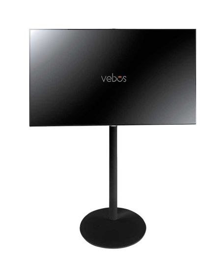 Pied d'enceinte Vebos avec télévision noir VESA 200